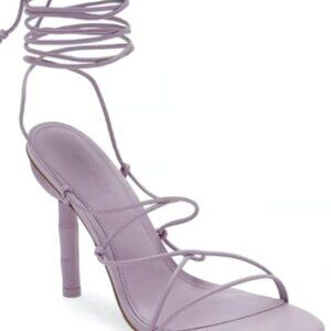 Cult Gaia Soleil Lace Up Strappy Sandal Heels Size 12US /42EU Lilac Lavender